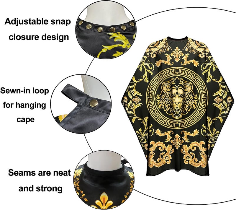 CapeshionPro Barber Capes for Men Hair Cutting Salon Capes with Snaps Hairdresser Gown Stylist Cape- 63”× 56” - Image 3